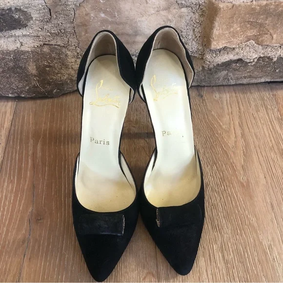 Christian Loubotin black stiletto shoes size 10 - Picture 2 of 8